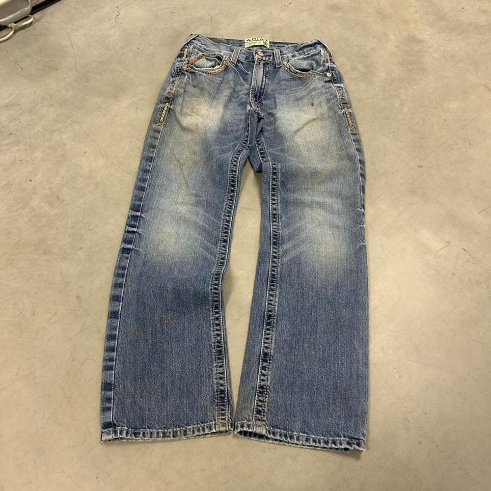 Ariat Wide Leg Grunge Style Distressed Jeans